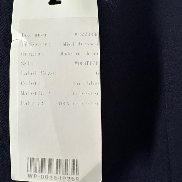 Navy Blue with Bell Sleeve lines yellow NWT Size 6 - Picture 6 of 8